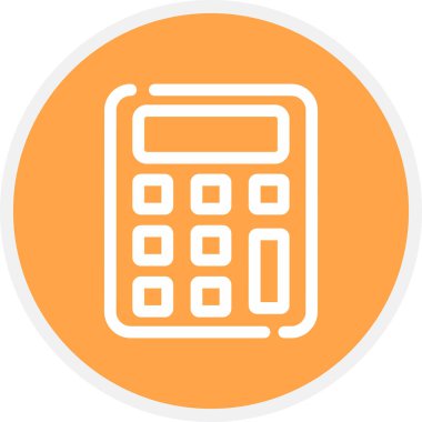 Hesaplayıcı Satır Çemberi Basit Simge, Vektör Resimleri