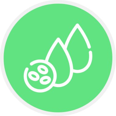 Kan Hücreleri Çizgisi Çemberi Basit Simge, Vektör Resimleri