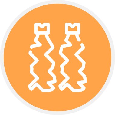 Atık Plastik Satır Çemberi Basit Simge, Vektör Resimleri