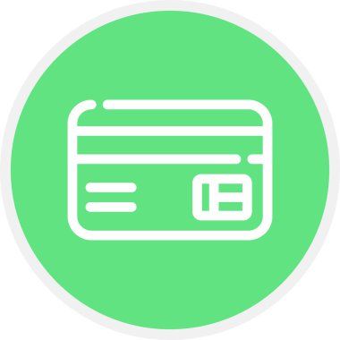 Cards Satır Çemberi Basit Simge, Vektör İllüstrasyonu