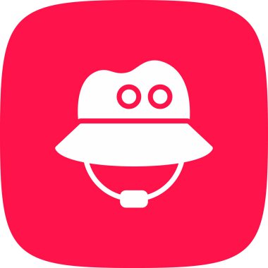 Şapka basit simgesi, vektör çizim