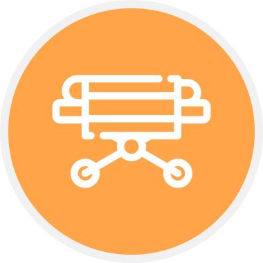 Ölü Vücut Çizgisi Çemberi Basit Simge, Vektör Resimleri