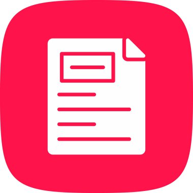 Bir belge dosya simgesinin vektör illüstrasyonu