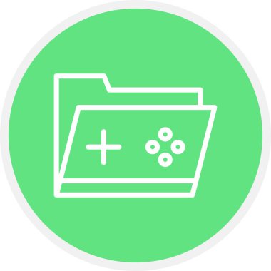 Oyun Dizini Satırı Çemberi Basit Simge, Vektör Resimleri