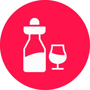 alkol şişesi simgesi düz stil