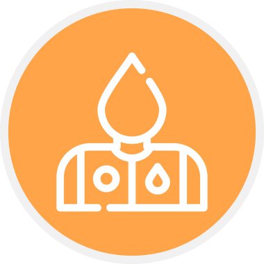 Bağış Satırı Çemberi Basit Simge, Vektör İllüstrasyonu