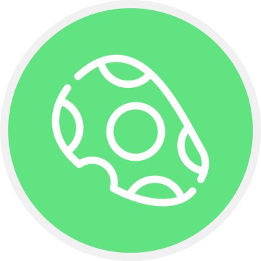 Asteroit Çizgisi Çemberi Basit Simge, Vektör Resimleri