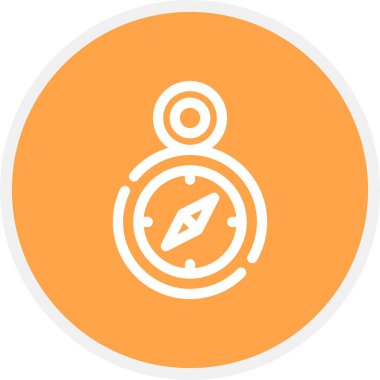 Pusula Satırı Çemberi Basit Simge, Vektör Resimleri