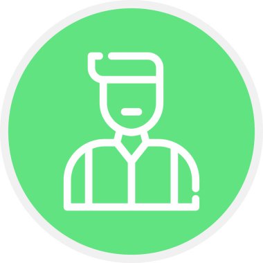 Garson Satırı Çemberi Basit Simge, Vektör İllüstrasyonu