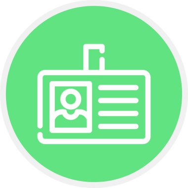 Kimlik Kartı Çemberi Basit Simge, Vektör Resimleri