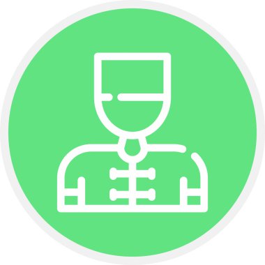 Resepsiyonist Satır Çemberi Basit Simge, Vektör Resimleri