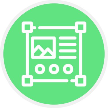 Düzen Satırı Çemberi Basit Simge, Vektör Resimleri