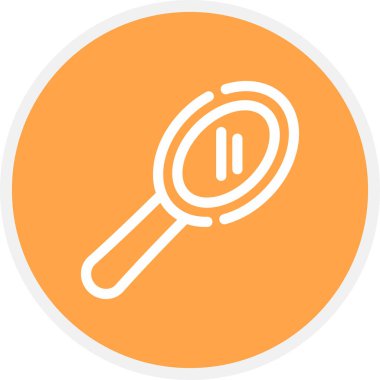 Ayna Çizgisi Çemberi Basit Simge, Vektör İllüstrasyonu