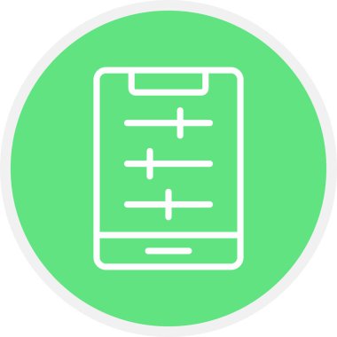 Telefon Menüsü Satırı Çemberi Basit Simge, Vektör Resimleri