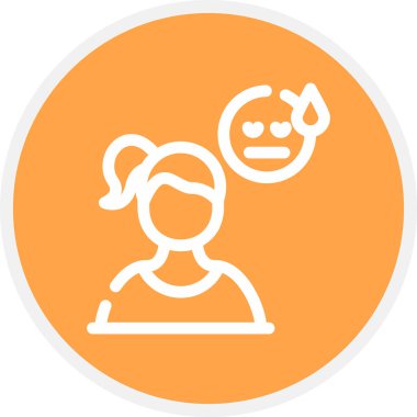 Sıkıcı Satır Çemberi Basit Simge, Vektör İllüstrasyonu