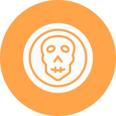 Kafatası. Web simgesi basit illüstrasyon