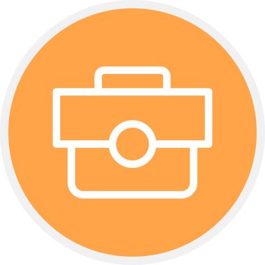 Evrak çantası Satır Çemberi Basit Simge, Vektör Resimleri