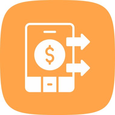 Fon Aktarımı Basit Simge, Vektör İllüstrasyonu