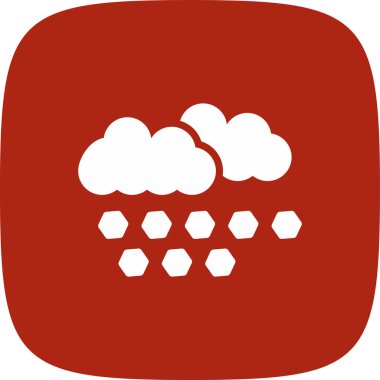 Dolu Fırtınası Simgesi, Vektör İllüstrasyonu