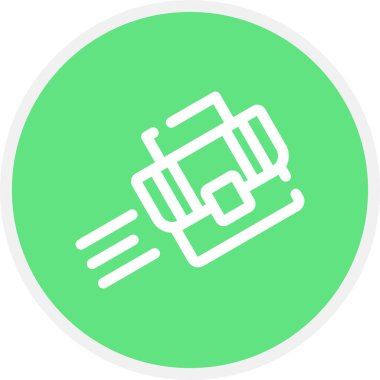 Portföy Çizgisi Çemberi Basit Simge, Vektör Resimleri