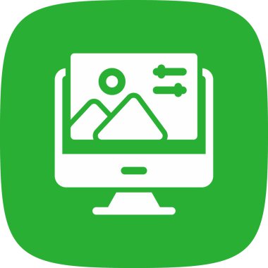 Resim Düzenleme Basit Simgesi, Vektör İllüstrasyonu