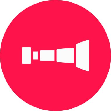 Spyglass Basit Simge, Vektör İllüstrasyonu