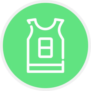 Basketbol Çizgisi Çemberi Basit Simge, Vektör İllüstrasyonu