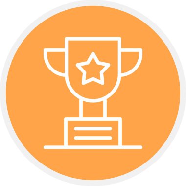 Ganimet Çizgisi Çemberi Basit Simge, Vektör İllüstrasyonu