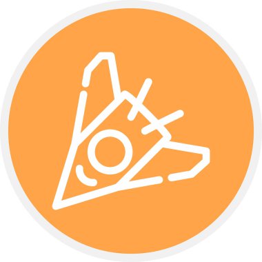 Görünmezlik Hattı Çemberi Basit Simge, Vektör İllüstrasyonu