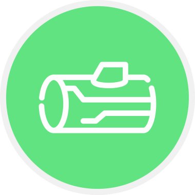 Günlük Çizgisi Çemberi Basit Simge, Vektör İllüstrasyonu