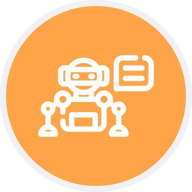 Akıllı Sohbet Çizgisi Çemberi Basit Simge, Vektör Resimleri