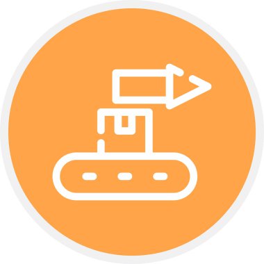 Taşıyıcı Satır Çemberi Basit Simge, Vektör Resimleri