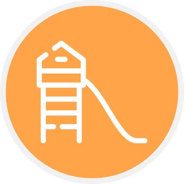 Oyun Sahası Çemberi Basit Simge, Vektör İllüstrasyonu