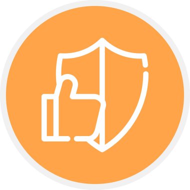 Memnuniyet Garanti Satır Çemberi Basit Simge, Vektör Resimleri