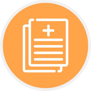 Hasta Satırı Çemberi Basit Simge, Vektör İllüstrasyonu