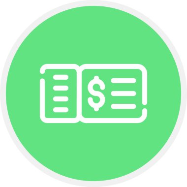 Kupon Satırı Çemberi Basit Simge, Vektör İllüstrasyonu