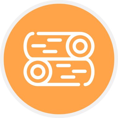 Günlük Çizgisi Çemberi Basit Simge, Vektör İllüstrasyonu