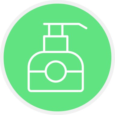 Sabun Hattı Çemberi Basit Simge, Vektör İllüstrasyonu