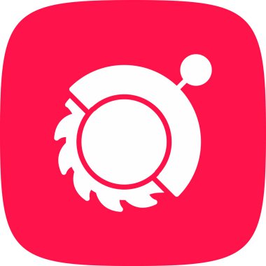 Dairesel Testere Simgesi, Vektör İllüstrasyonu