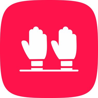 Sınav Eldivenleri Basit Simge, Vektör İllüstrasyonu