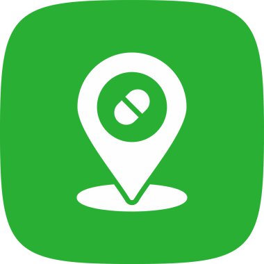 Yer Tutma Simgesi Basit Simgesi, Vektör İllüstrasyonu