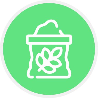 Un Çizgisi Çemberi Basit Simge, Vektör İllüstrasyonu