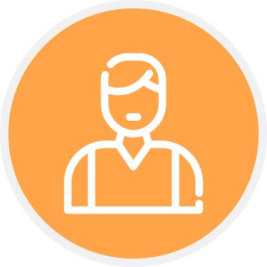 Garson Satırı Çemberi Basit Simge, Vektör İllüstrasyonu