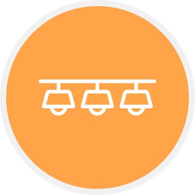 Dekorasyon Işık Çizgisi Çemberi Basit Simge, Vektör Resimleri