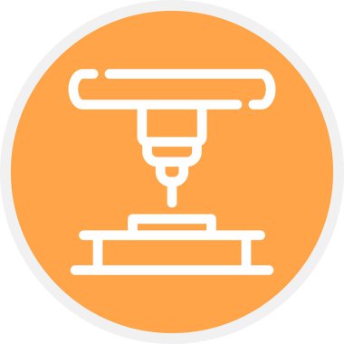 Makine Satırı Çemberi Basit Simge, Vektör Resimleri