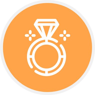 Halka Çizgisi Çemberi Basit Simge, Vektör İllüstrasyonu