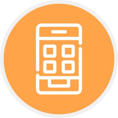 Uygulamalar Satır Çemberi Basit Simge, Vektör Resimleri