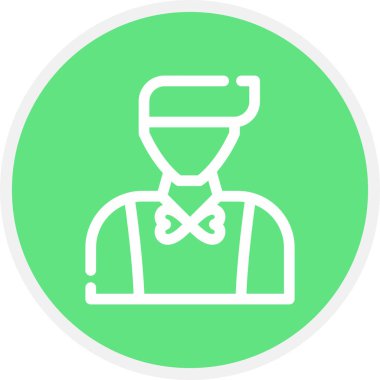 Lider Satır Çemberi Basit Simge, Vektör İllüstrasyonu