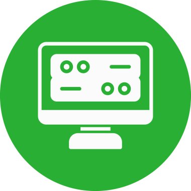 Bilgisayar. Web simgesi basit tasarım