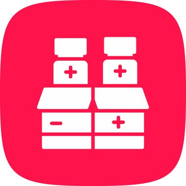 tıp basit simgesi, vektör illüstrasyonu